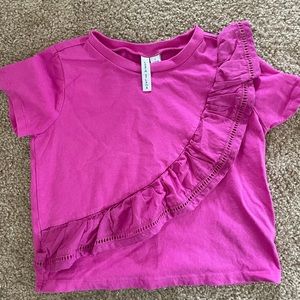 Janie and Jack crop ruffle tee